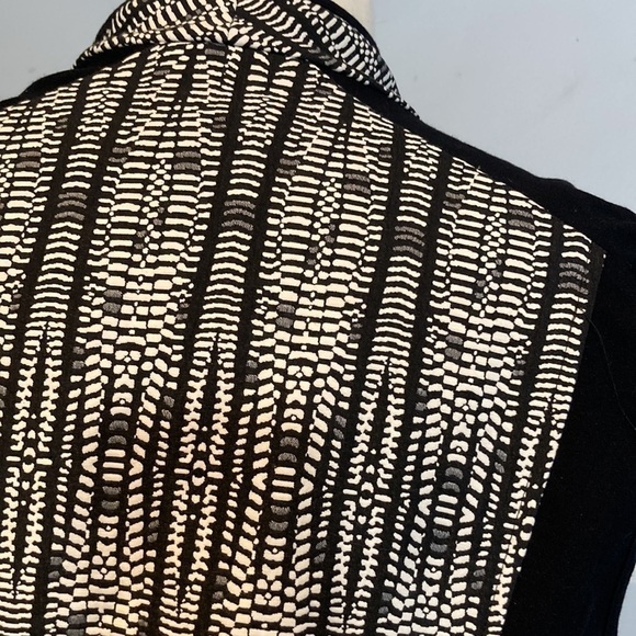 J’envie New York black and cream printed zip up vest size 8 - Picture 9 of 13